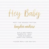 Baby Stripes - Sip & See Invitation